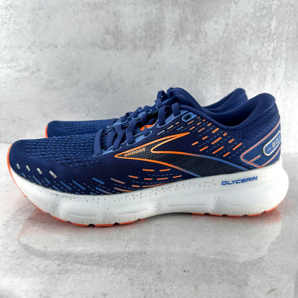 Brooks Glycerin GTS 20 Men’s 8.5 D Running Shoes Blue Orange Sneakers Athletic - Picture 1 of 12